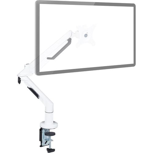 CLICKSELL-relaxdays Support à Moniteur, Bras de Table pour 1 écran, 17-36 Pouces, VESA 75/100, Fixation Mobile, Blanc