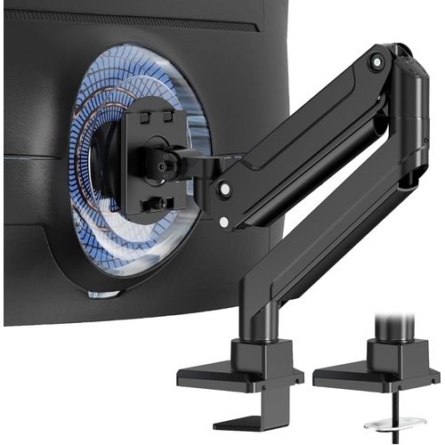 CLICKSELL-PUTORSEN 17-49 Pouces Support d'écran, Max 20 KG, Premium Aluminium Screen Support for Flat/Curved Monitor with VESA 75 * 75/100 * 100 mm, Gas Spring Monitr Table Holder