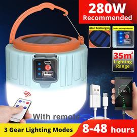 Lampe de camping éclairage extérieur tente solaire rechargeable lanterne de  cheval portable d'urgence lampe de camping LED