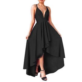 Robe de soirée Femme Fatale noire bustier - Ref L176 - Robes de réveillon