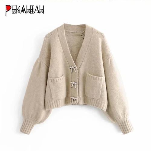 Cardigan À Col En V Pour Femmes, Manches Longues, Équipé De Boutons, Pull De Bureau, Haut Intelligent, Décontracté, Chaud, Gilet De Couleur S