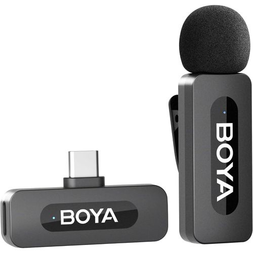 CLICKSELL-By-V10 Mini Micro Cravate Sans Fil Usb-C Pour Smartphone Android Type-C, Wireless Microphone Pour Podcast Facebook Youtube Vlogging Enregistrement Vidéo Live Streaming