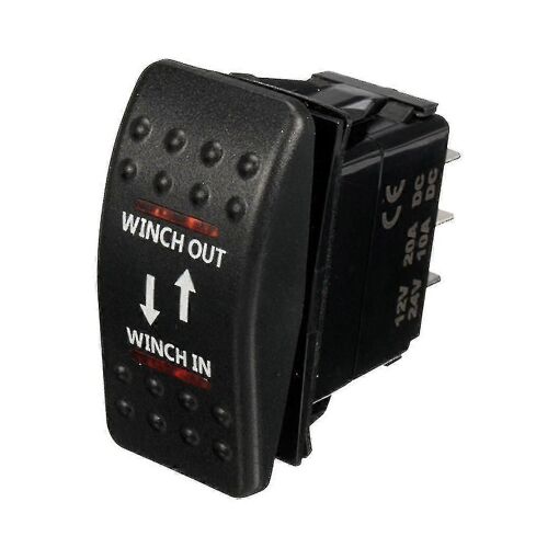 12v 20a Treuil Dans Treuil Out On-Off-On Rocker Switch 7 Broches Le...
