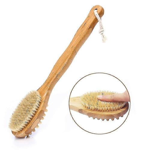 Brosse Pour Le Corps, Brosse De Bain, Brosse De Massage, Brosse Dorsale Et Brosse Sèche, Trois Ensembles De Poils Naturels Ensemble De Brosses Dorsales De Massage Du Dos, Brosse Pour Peau Sèche 