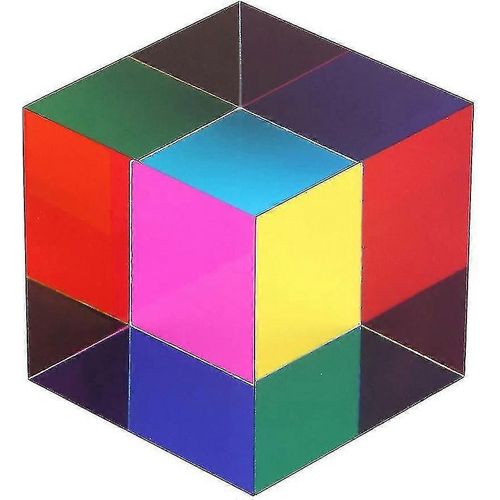 L40 Kbxlife Mixed Color Cube 47mm (1.9 »)cube pour la maison ou le bureau Toy Science Learning Cube Easter Prism Desktop Toy Home Ornament