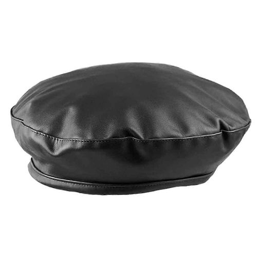 Femmes Béret Chapeau Pu Cuir Béret Noir Béret Artiste Béret Casquette