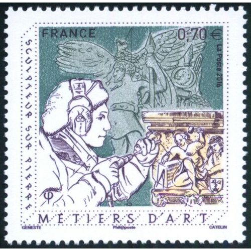 France 2016, Très Beau Timbre Neuf** Luxe Yvert 5040, Métiers D'Art, Sculpteur Sur Pierre.