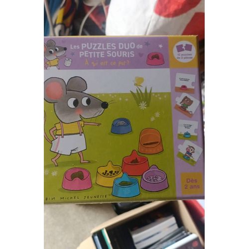 Les Puzzles Duo De Petite Souris - A Qui Est Ce Pot ? - Boîte 24 Pièces (12x2)