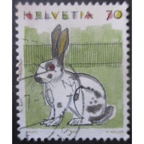 Suisse N°1364 Lapin Oblitéré
