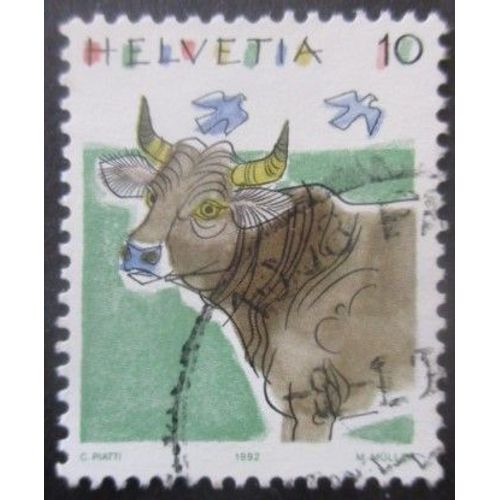Suisse N°1389 Vache Oblitéré