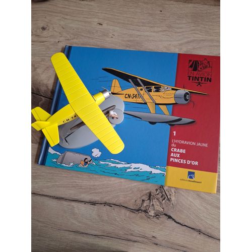 Figurine Tintin, Avion Jaune, Livret.