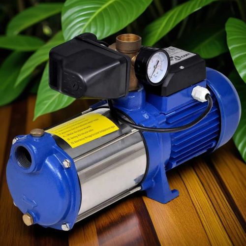 vidaXL Pompe à jet avec manomètre 1300 W 5100 L/h Bleu