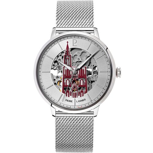 Montre Homme Cathedrale Argenté Cadran Argenté Bracelet Acier Milanais Argenté 20 Mm