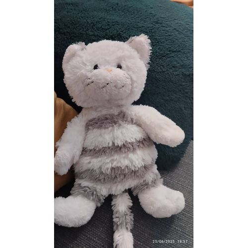Doudou chat rayé gris Gipsy