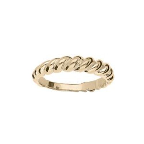 Bague Plaqué Or Jonc Torsade