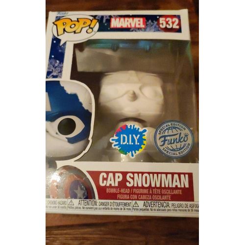 Figurine Funko Pop! N°532 - Captain America - Cap Snowman(Diy)(Wh)