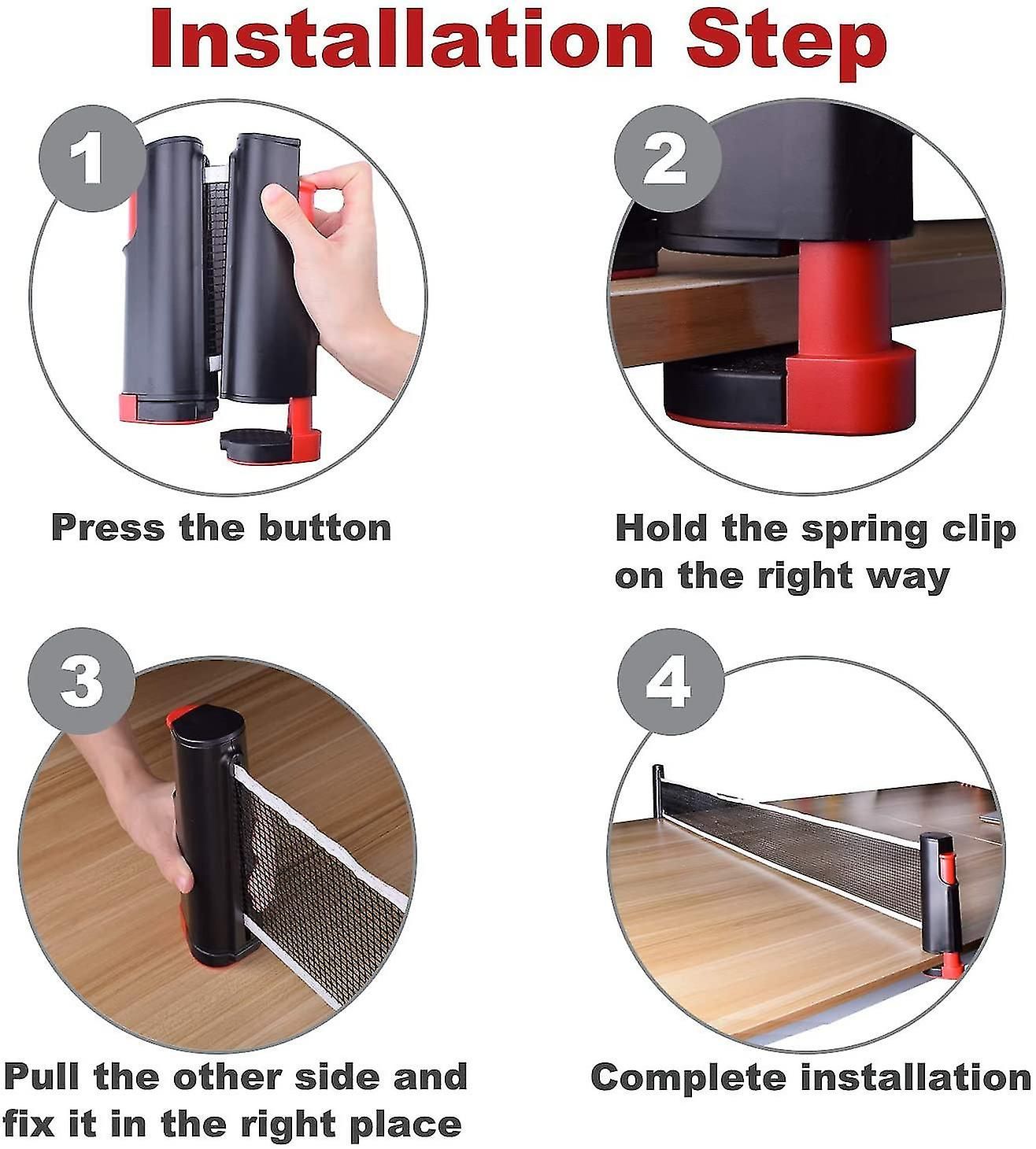 Filet De Ping-Pong Rtractable Avec Support, Parfait Pour Un... - 4