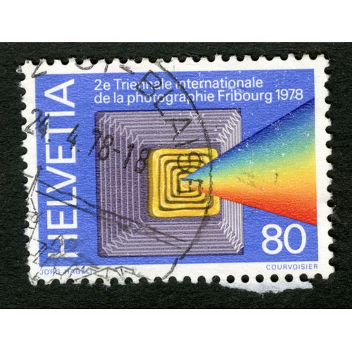 Timbre Oblitéré Helvetia, 2e Triennale Internationale De La Photographie Fribourg 1978, 80