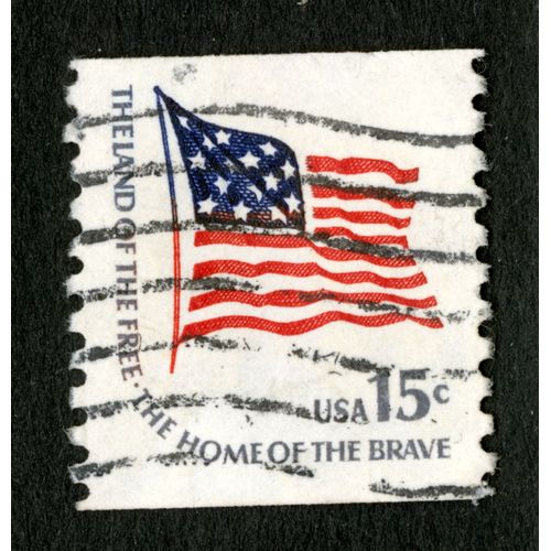 Timbre Oblitéré Usa, Theland Of The Free , The Home Of The Brave, 15 C