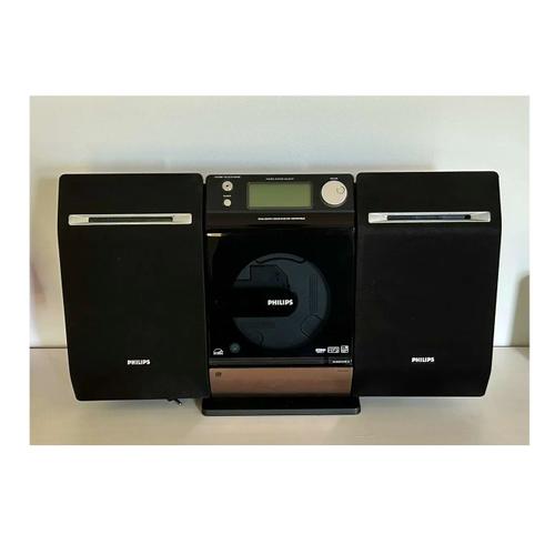 RADIO MINI CHAINE CD ONDES MUSIC AUDIO USB affichage écran Philips MCM277 COMPATIBLE MP3/WMA portabl Lect CD RW basses RMS 2x10 W 400 W PM PO Réveil program Tuner 40 présélections ..SANS ACCESSOIRE...