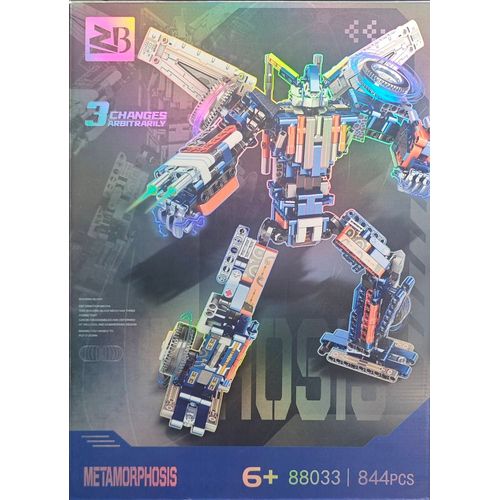 Block construction - Robot métamorphosis 3 en 1 - 844 pcs