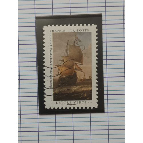 L229 -- Timbre Oblitéré France Autoadhesif N ° 1832 -- Année 2020 -- " Cabinet De Curiosité, Objet, Tableau ( Pêche Aux Harengs, De Van Der Kabel) ".
