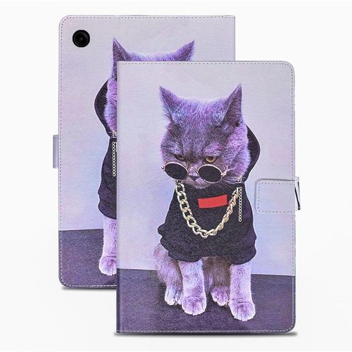 Coque Samsung Galaxy Tab A9+ 11 Pouces Housse En Cuir Pu Portefeuille Etui De Protection Pour Samsung Galaxy Tab A9+ 11 Pouces Sm-X210/Sm-X215/Sm-X216 Cool Chat[Sel6270401]