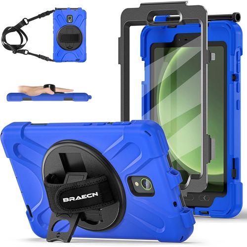 Coque Pour Galaxy Tab Active 5/Active 3 8 Pouces, Étui De Robuste Avec Film Protection, Support Rotatif À 360°Et Dragonne, Bandoulière, Résistant Housse Pour Sm-X300/X306b/T570/T57[Sel6271302]