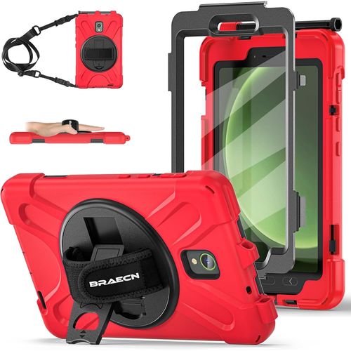Coque Pour Galaxy Tab Active 5/Active 3 8 Pouces, Étui De Robuste Avec Film Protection, Support Rotatif À 360°Et Dragonne, Bandoulière, Résistant Housse Pour Sm-X300/X306b/T570/T57[Sel6271301]