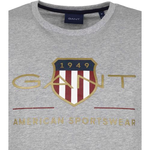 Gant T-Shirt Logo Gris Taille L