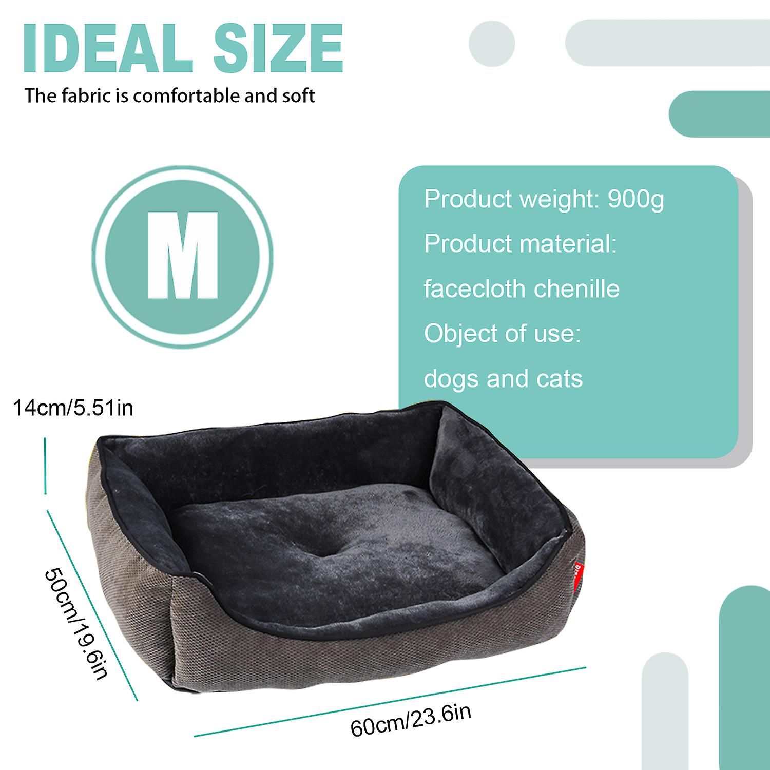 M Flanelle Simple Carr Litire Pour Animaux De Compagnie Do... - 3