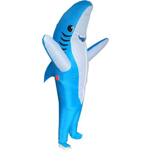 Costume De Requin Gonflable (Bleu), Costume De Vacances Gonflable Pour Adultes, Adapté Aux Fêtes, Cadeau D'anniversaire Cos Game Parties