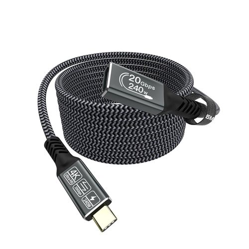 Rallonge Usb C 5M, Usb C Femelle Vers Usb C Male Rallonge Usb C 3.2 240W 20Gbps Rallonge Usb C Vidéo 4K 60Hz Usb Type-C En Nylon Tressé Compatible Avec Mackbook Galaxy S24 Iphone 1[GBP6273711]