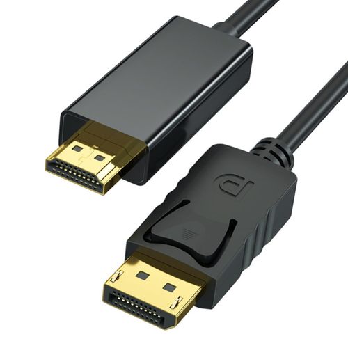 Câble Displayport Vers Hdmi 1,8 M, Adaptateur Câble Dp Vers Hdmi 4K, Câble Unidirectionnel Compatible Avec Moniteur Tv Projecteur Ordinateur Portable Dell Hp Et Plus[GBP6273945]