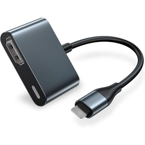 Adaptateur Hdmi 1080P Digital Av Video Synchronization Screen Hdmi Cable Converter Connector For All Iphone/Pad To Tv/Monitor/Projector,Prise En Charge De La Charge Du Téléphone[GBP6273546]