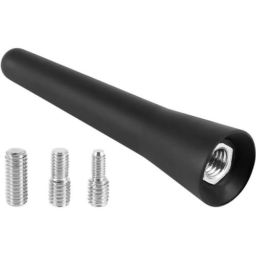 Sound Way Antenne Voiture Puissante Universelle, Mini Antenne Voiture Courte 6,5 Cm, 3 Adaptateur M4 M5 M6, Facile À Installer, En Acier Inoxydable, Compatible Avec Tous Les Véhicu[GBP6274163]