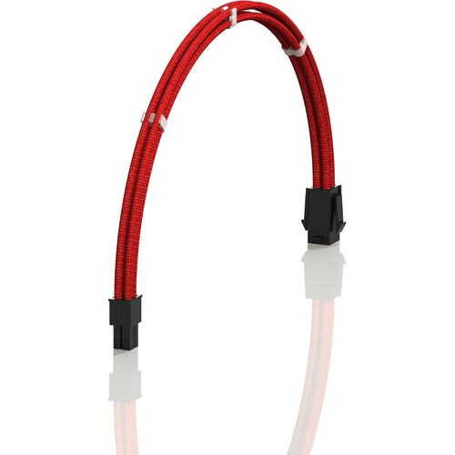 Ava 50Cm 4-Broches Cpu Atx Carte Mère Alimentation Psu Câble D'Extension Tressé Manchon Personnalisé Mod Pc Avec Peignes | Pack Unique | 500Mm Rouge[GBP6274027]