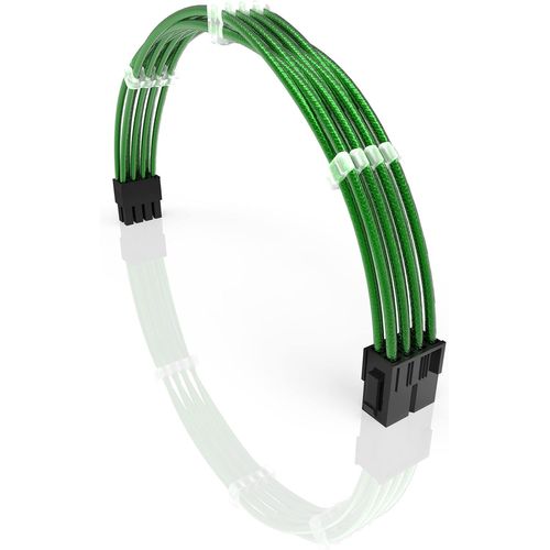 50Cm 8-Broches (4+4) Cpu Atx Carte Mère Alimentation Psu Câble D'Extension Tressé Manchon Personnalisé Mod Pc Avec Peignes | Pack Unique | 500Mm Vert Métallique[GBP6274048]
