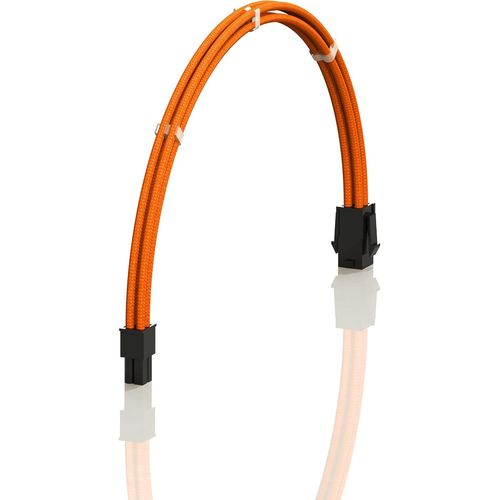Ava 50Cm 4-Broches Cpu Atx Carte Mère Alimentation Psu Câble D'Extension Tressé Manchon Personnalisé Mod Pc Avec Peignes | Pack Unique | 500Mm Orange[GBP6274043]