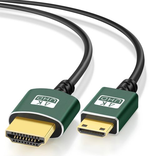 Câble Mini Hdmi Vers Hdmi 0,3M, Ultra Extrêmement & Fin Flexible Câble Mini Hdmi Supporte 3D/4K@60Hz/18Gbps/1080P Pour Nikon,Canon,Caméscopes,Ordinateurs Portables,Tablet[GBP6272337]