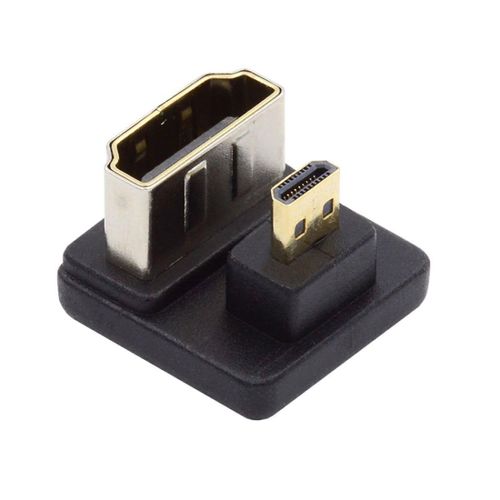 Micro Hdmi Mâle Vers Hdmi Femelle 4K @ 60Hz 180 Degrés Coudé Vers Le Bas Adaptateur Convertisseur Connecteur[GBP6273729]