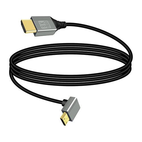 Câble Mini Hdmi Vers Hdmi 2.1 8K@60Hz 48Gbps Courbé À 90 Degrés Vers Le Haut, Compatible Avec Les Ordinateurs Portables, Les Caméscopes, Etc.(Vers Le Haut, 1M)[GBP6271307]