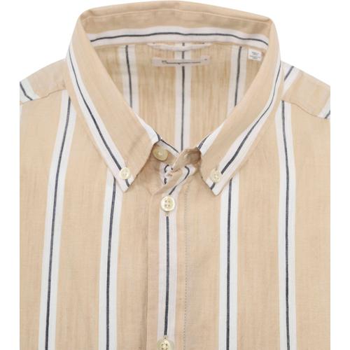 Knowledgecotton Apparel Chemise Rayures Beige Taille L