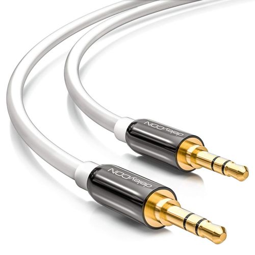 12,5M Jack Cable 3,5Mm Aux Cable Stéréo Cable Audio Jack Plug Droit Pour Pc Téléphone Mobile Smartphone Tablette Voiture Récepteur Hifi - Blanc[GBP6270798]