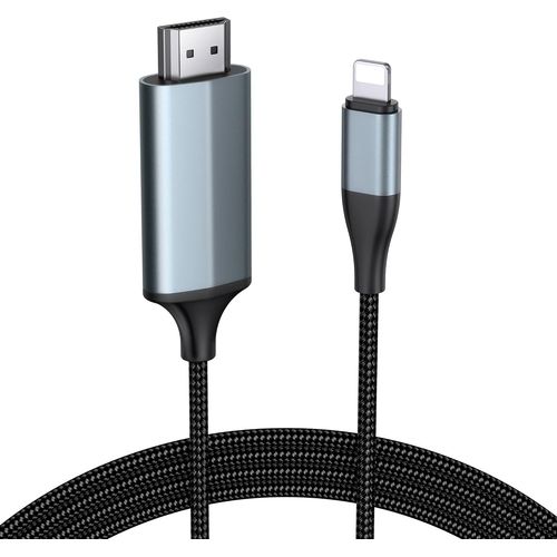 Câble Hdmi Pour Iphone Pad Pod À Tv Moniteur/Projecteur, Câble D'Adaptateur Vidéo Hdmi Numérique 2M 1080P, Compatible Avec Tous Les Appareils Ios, Iphone14 13 12 11,Plug And Play[GBP6271016]