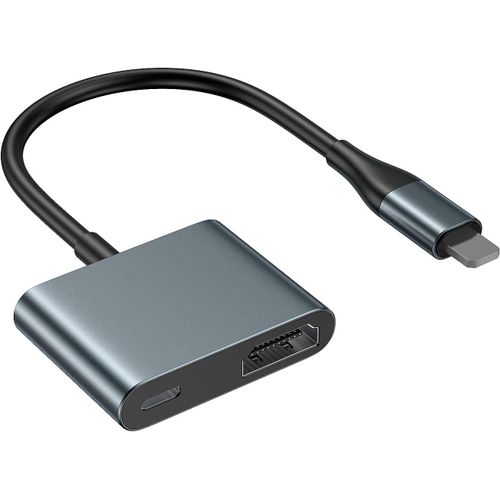 Câble Adaptateur Hdmi Pour Iphone, 1080P Adaptateur Av Numérique De Hdmi Synchronisation Câble, Plug And Play Pour Iphone/Ipad Vers Tv/Hdtv/Monitor/Projector(Pas Besoin De Brancher[GBP6272002]