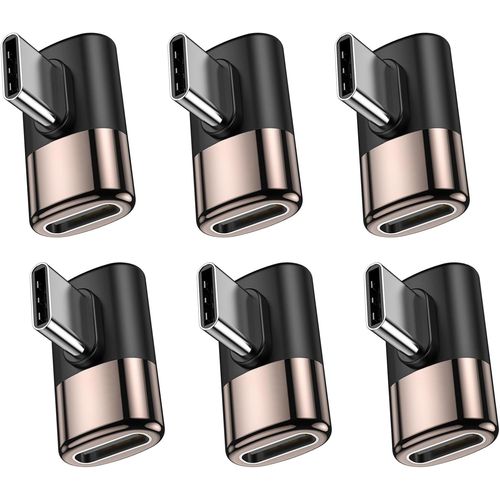 Adaptateur Usb C À Angle Droit 90 Degrés - Mâle À Femelle Extension Thunderbolt Type C Pour Macbook Pro, Imac, Ipad Pro, Commutateur Nintendo Et Autres Périphériques[GBP6275643]