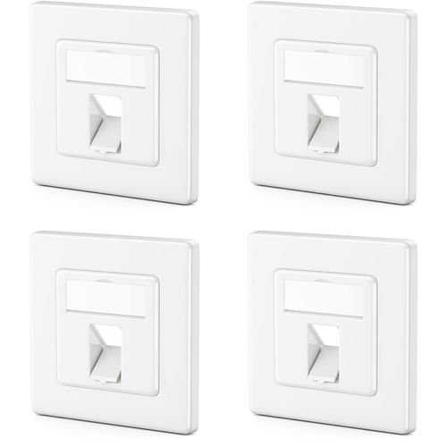 4X 1 Port Boîtier De Raccordement Lan Boîtier De Données Encastré Pour Modules Keystone Sortie Coudée À 45° Pour Modules Keystone Avec P. Ex. Rj45 Coaxial F Rj-11 Cinch Jack Toslin[GBP6274638]