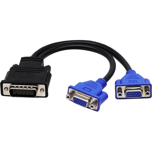 Dms-59 59-Pin Mâle Vers Dual Vga Femelle Y Splitter Câble Adaptateur De Carte Vidéo Pour Matrox Molex Ati Nvidia Lenovo Hp Dell Computer-10Inch[GBP6278349]