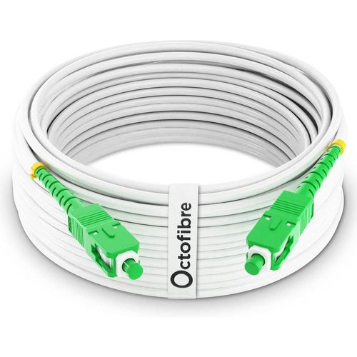 Câble Fibre Optique Orange Sfr Bouygues - 50M - Renforce¿ Avec Blindage Kevlar - Rallonge/Jarretière Fibre Optique - Sc Apc Vers Sc Apc - Garantie 10 Ans[GBP6275068]